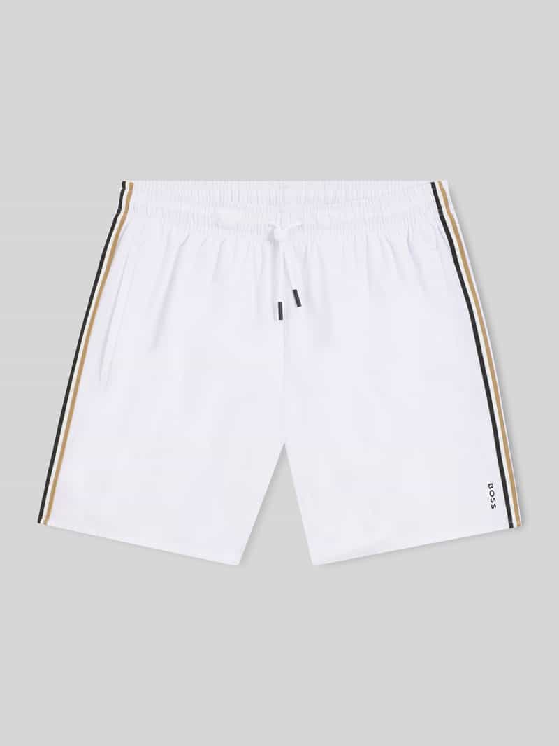 Szorty kąpielowe z naszytym logo Model 'Iconic'