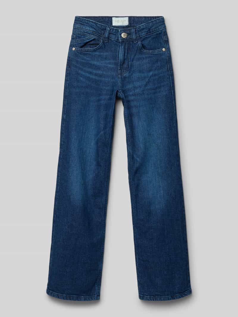 Jeansy o kroju straight fit z naszywką z logo model 'Mara'