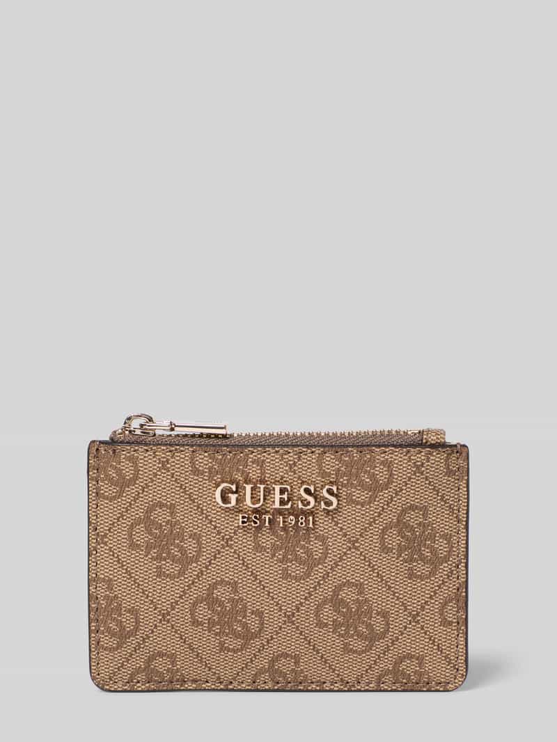 portfel z detal z logo model 'Laurel'