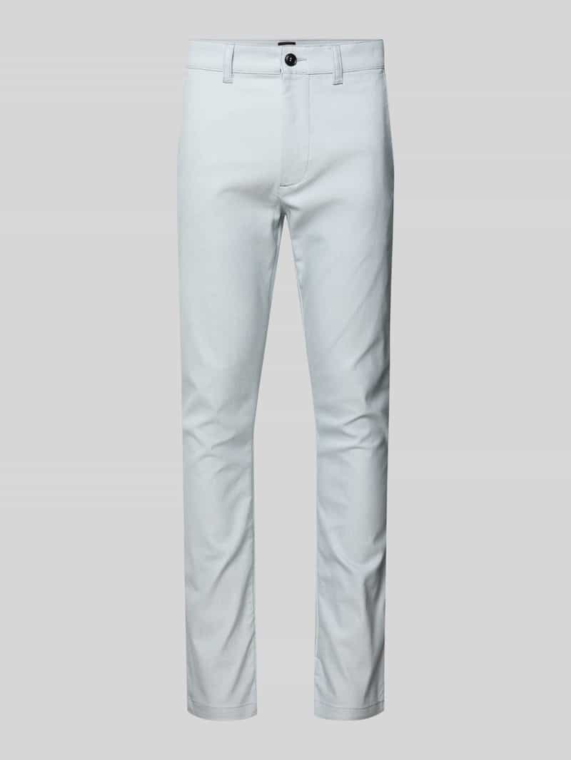 Chinos o kroju slim fit z mieszanki bawełny z dodatkiem lnu i wiskozy Model 'Chino-Slim-2'