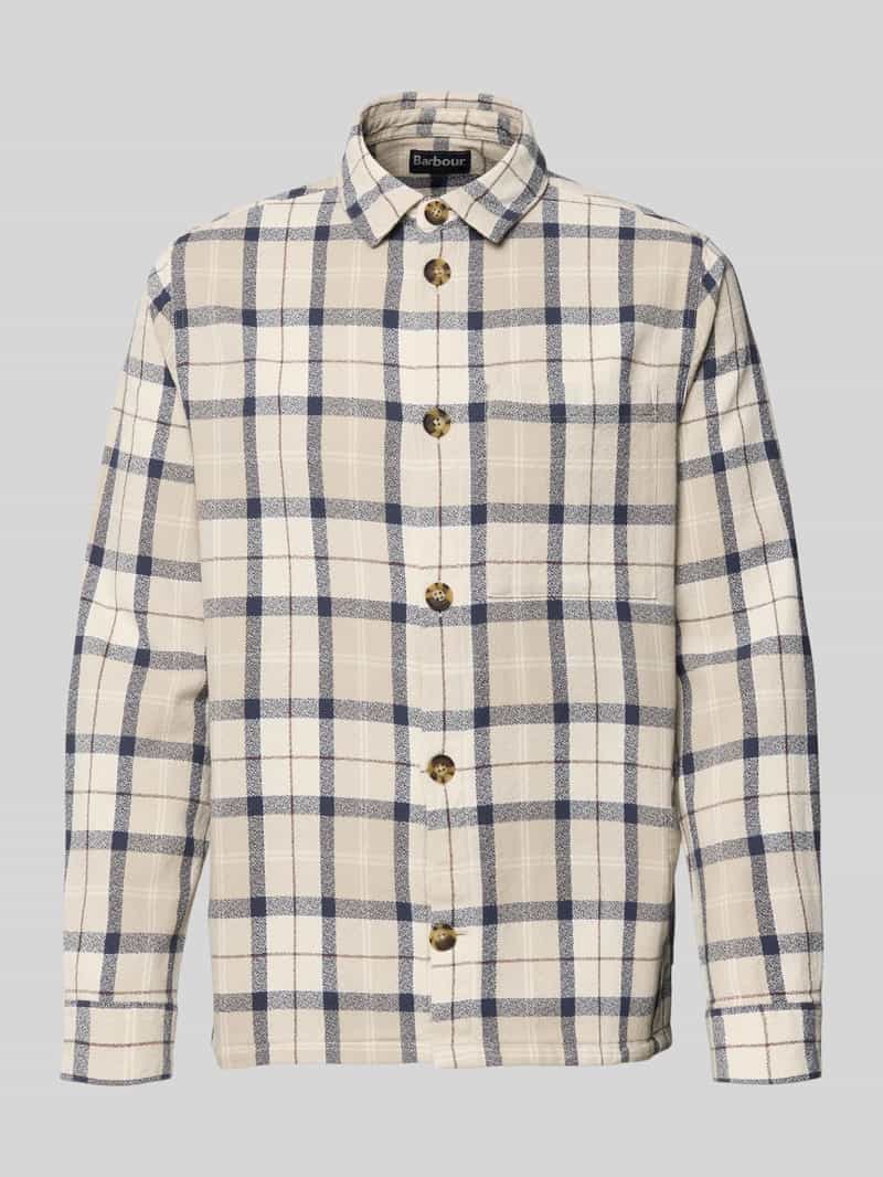 Krój regular fit koszulowa kurtka z czystej bawełny model 'VENNEL'