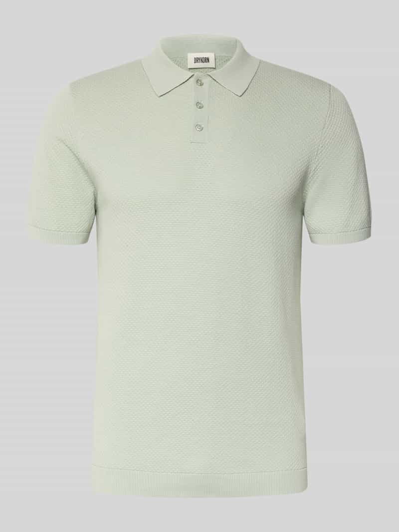 Poloshirt o kroju slim fit w dzianinowym wyglądzie model 'TRITON'