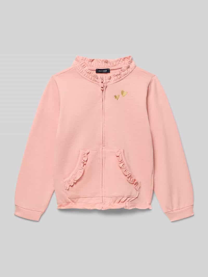 bluza rozpinana z falbanami