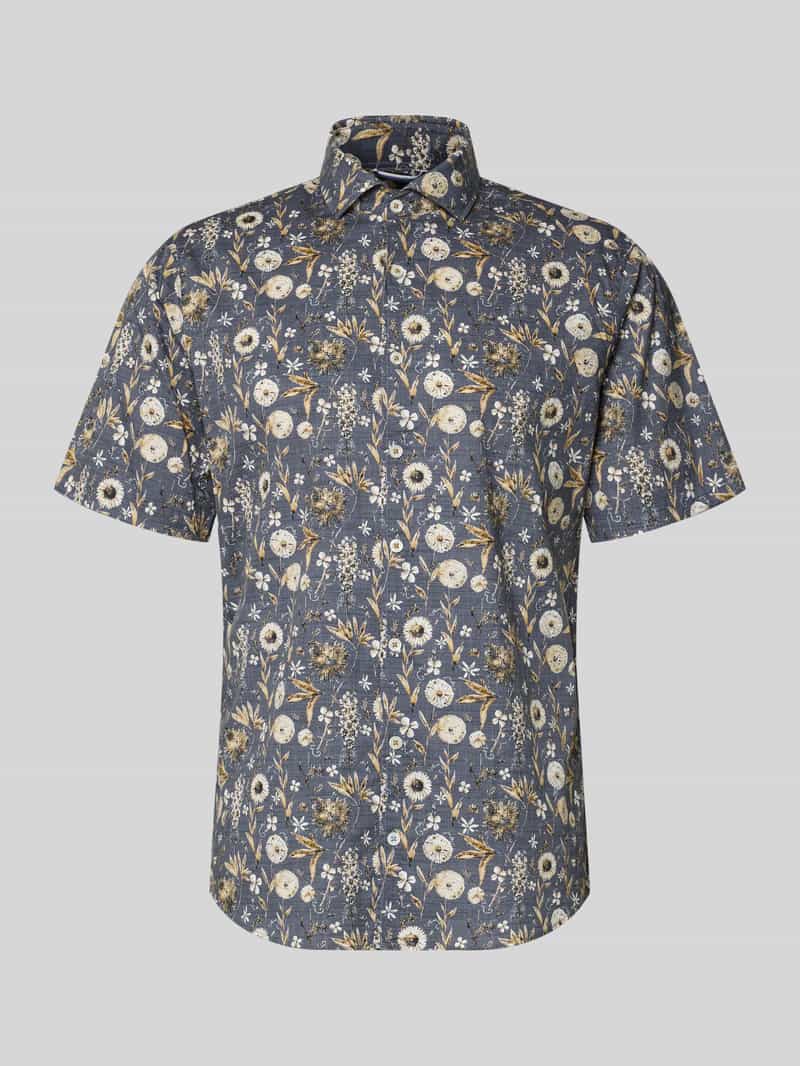 Koszula casualowa o kroju nowoczesnym we wzór na całej powierzchni model 'Hardy'