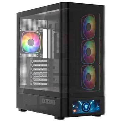 Obudowa MODECOM Volcano AQ 500 ARGB Midi Czarny MC-A-AQ500-4FA-B
