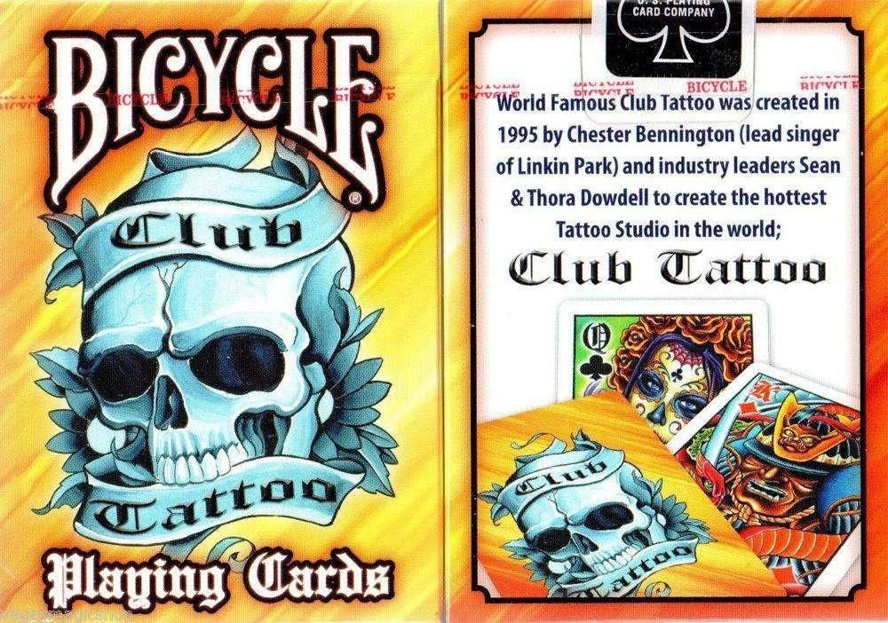 Karty do gry Bicycle Tattoo Club V2 Orange Quint - gra