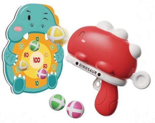 Pistolet z kulkami na rzepy Dinozaur czerwony