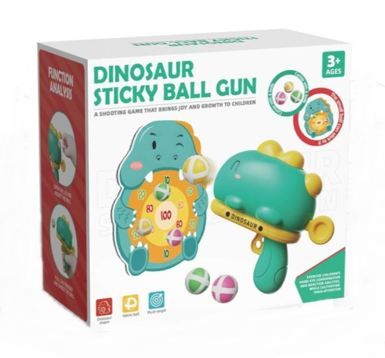 Pistolet z kulkami na rzepy Dinozaur zielony