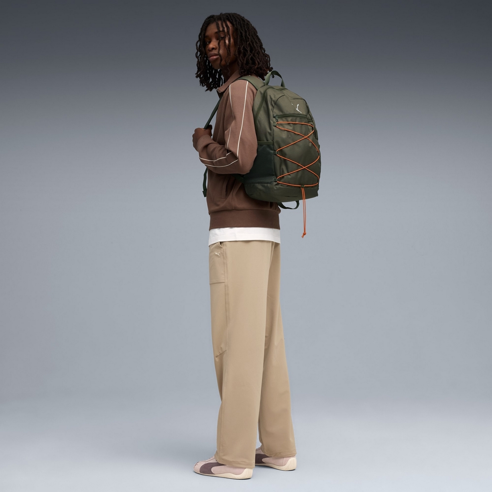 Plecak miejski unisex Puma PLUS II zielony 09118109