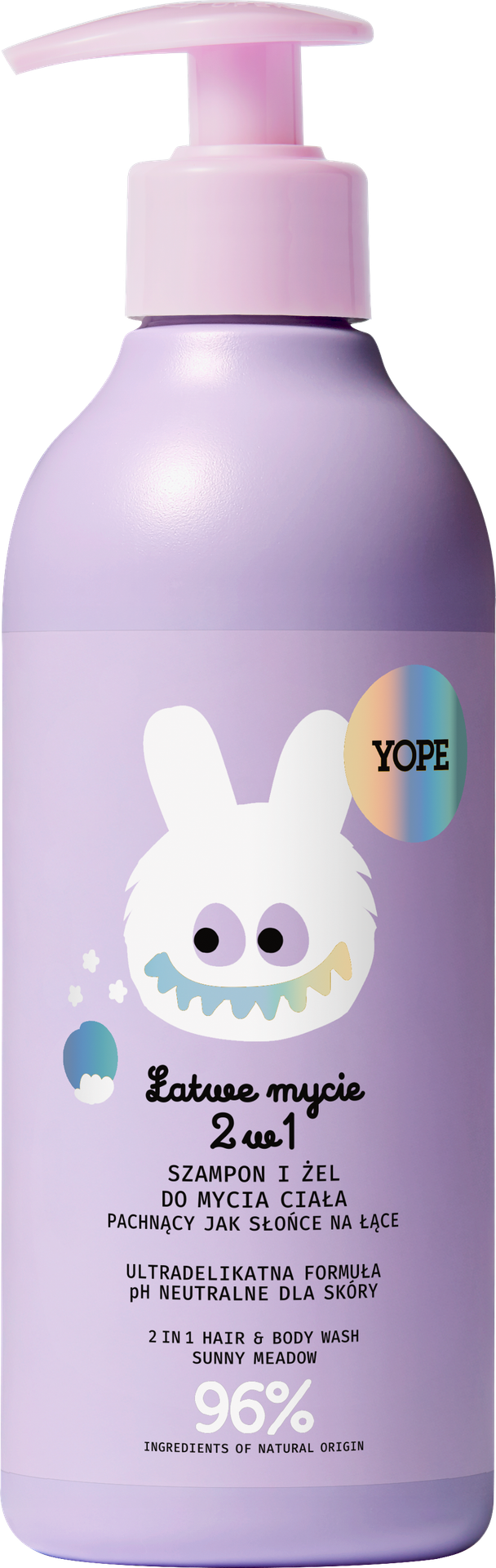 Yope Łatwe Mycie 2w1 Szampon i Żel do Mycia Ciała dla Dzieci 400ml