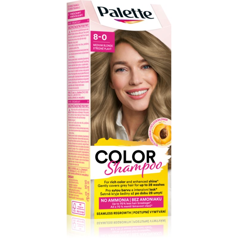 Schwarzkopf Palette Color Shampoo szampon tonujący odcień 8-0 Medium Blonde 50 ml