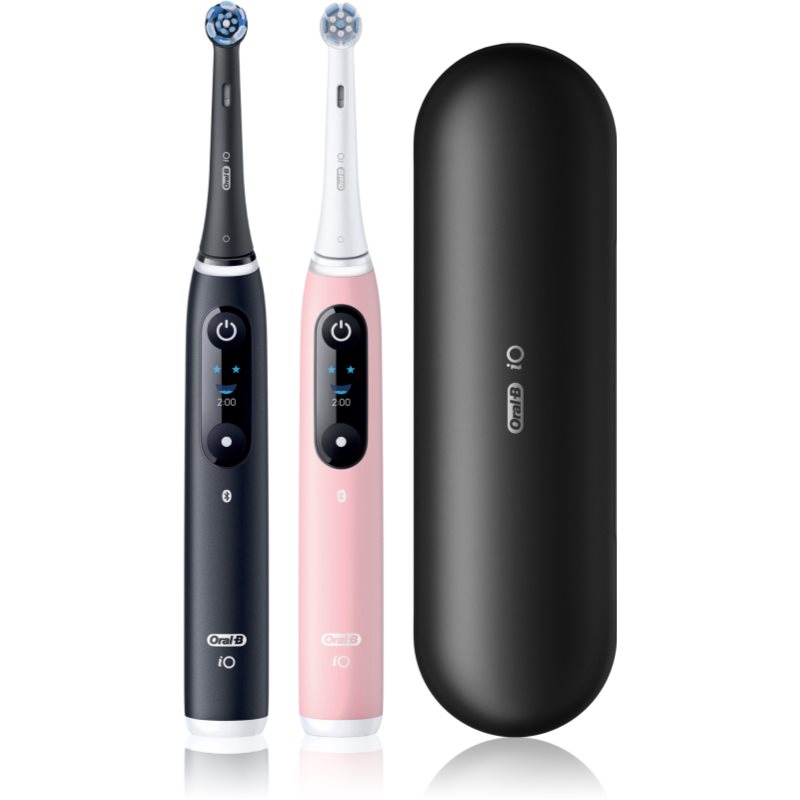 Oral-B iO6 Connected Coach elektryczna szczoteczka do zębów z futerałem podwójne opakowanie 2 szt.