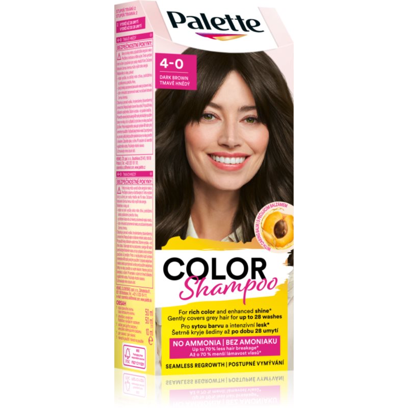 Schwarzkopf Palette Color Shampoo szampon tonujący odcień 4-0 Dark Brown 50 ml