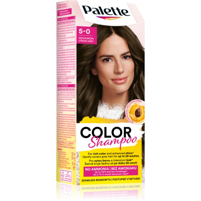 Schwarzkopf Palette Color Shampoo szampon tonujący odcień 5-0 Medium Brown 50 ml