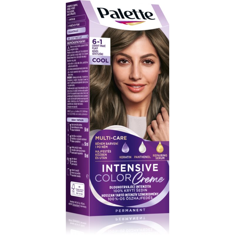 Schwarzkopf Palette Intensive Color Creme trwała farba do włosów odcień 6-1 Cool Dark Blonde 1 szt.
