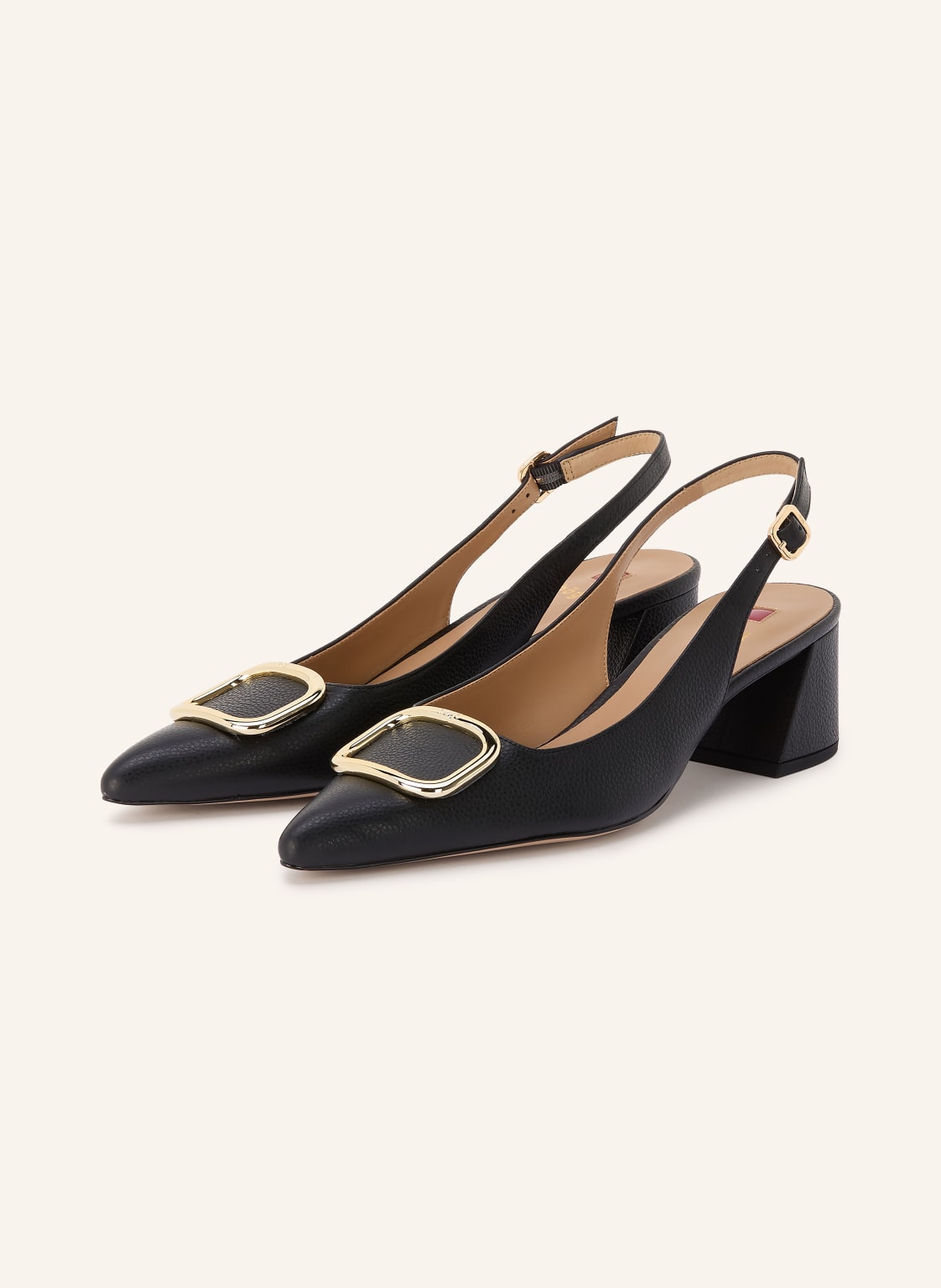Högl Czółenka Typu Slingback schwarz