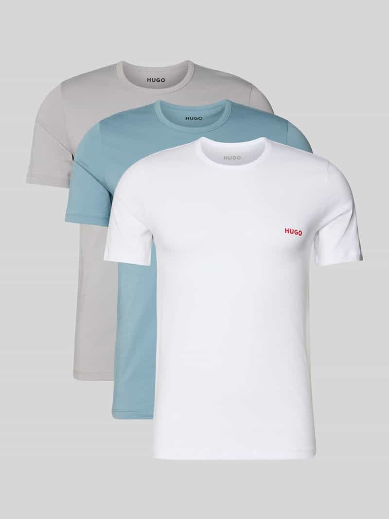 Zestaw t-shirtów o kroju regular fit z czystej bawełny w Zestaw 3 szt.