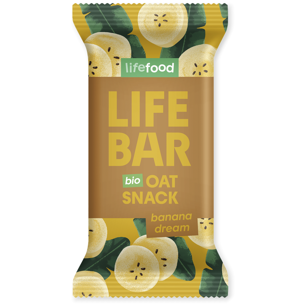 Baton Lifefood Lifebar Oat Snack banánový BIO 40 g Smak: banan