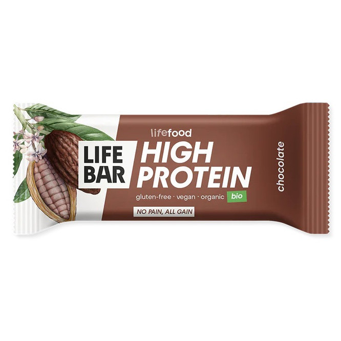 Baton Lifefood Lifebar Oat Snack Protein čokoládový BIO 40 g Smak: czekolada