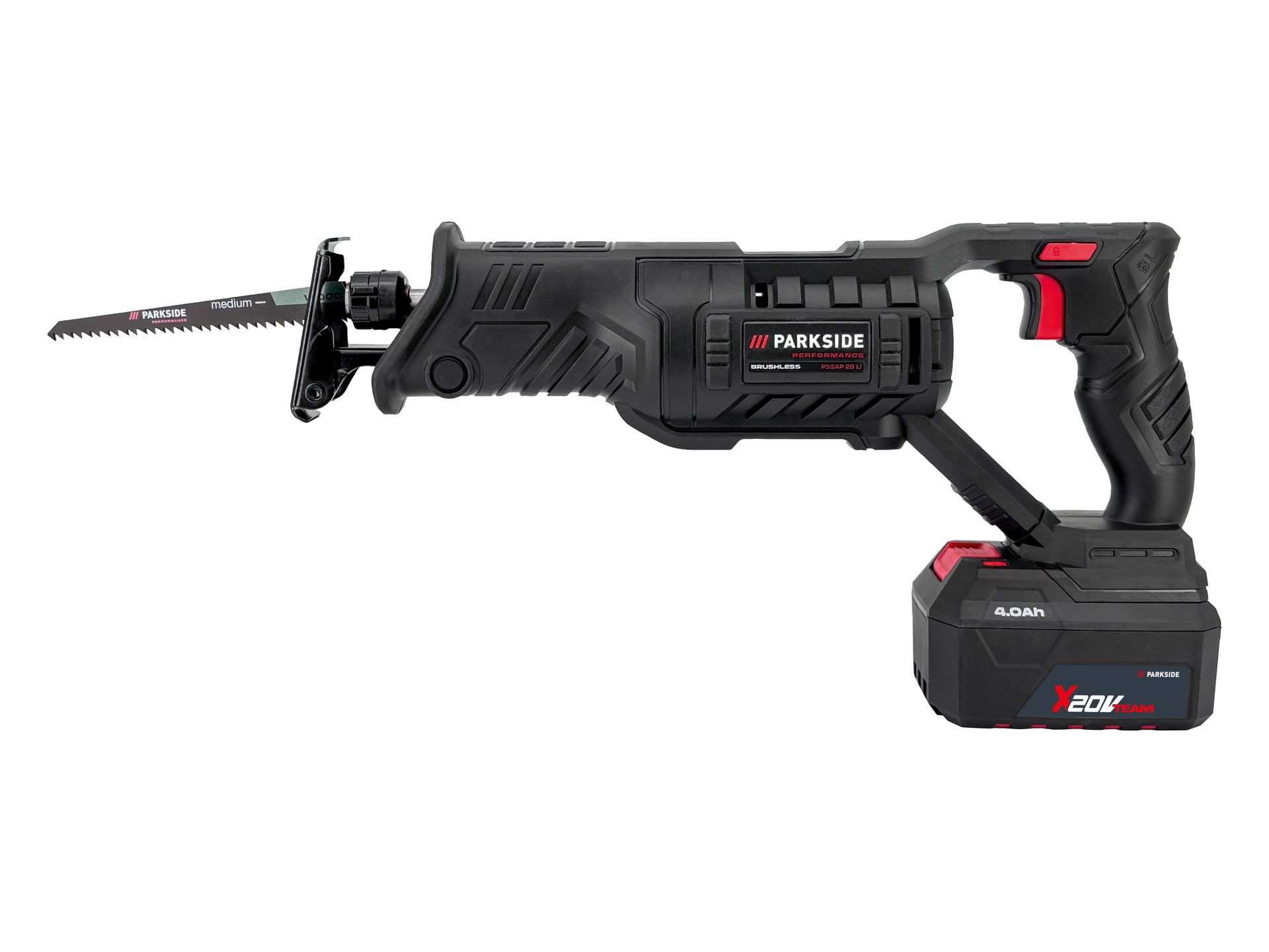 PARKSIDE PERFORMANCE® Akumulatorowa piła szablasta 20 V, PSSAP 20-Li E5 