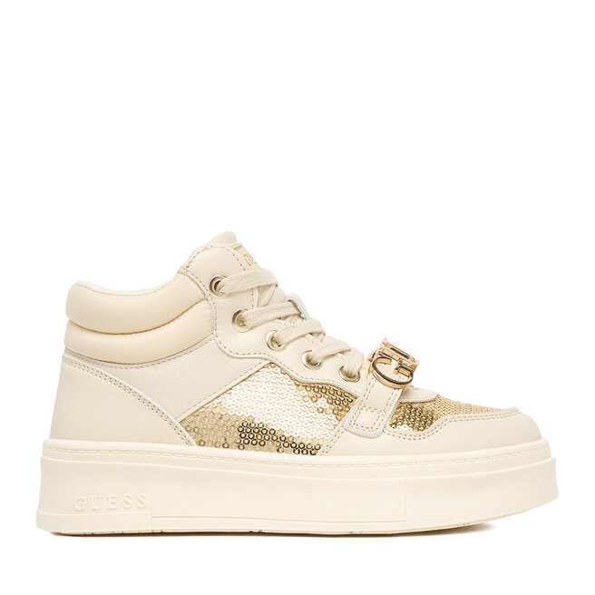 Sneakersy Guess CEOWB-AVO-357-05 Écru