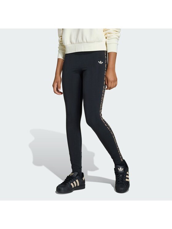 adidas Legginsy 3-Stripes KD3289 Czarny Slim Fit