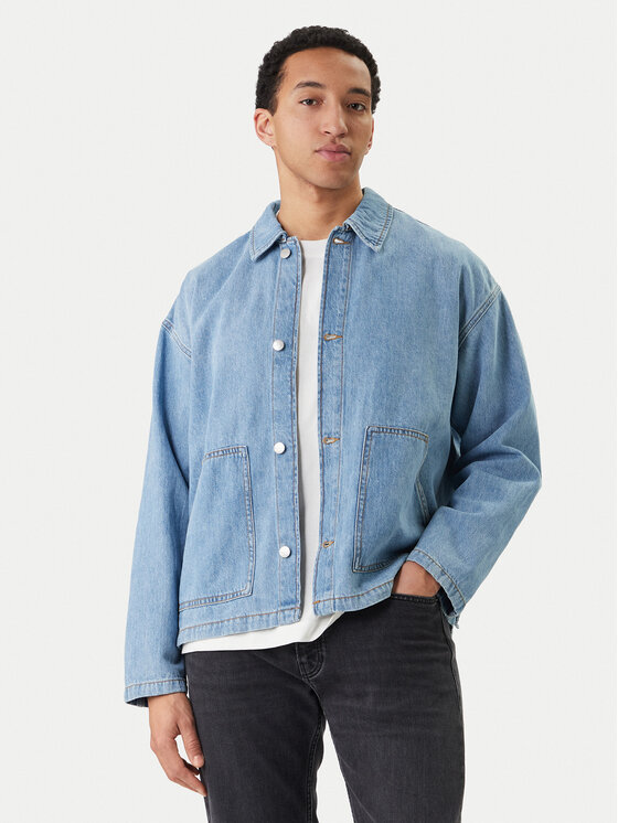 Jack & Jones Koszula jeansowa Cambridge 12293585 Niebieski Oversize