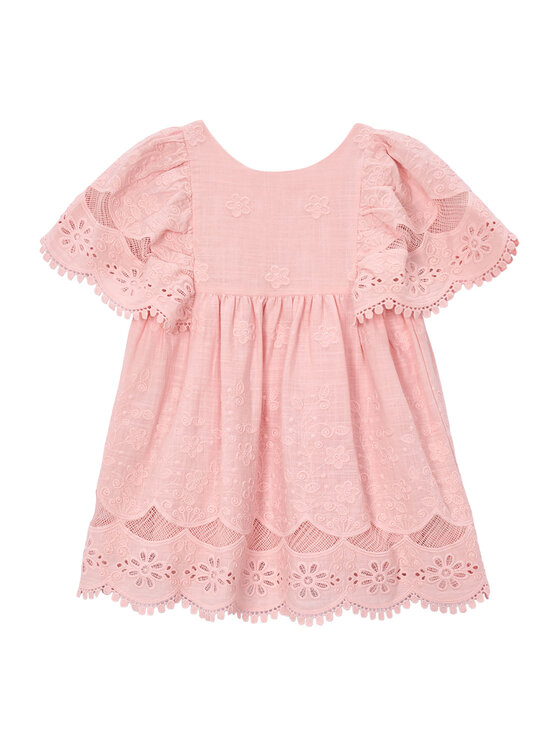 Mayoral Sukienka elegancka 3923 Różowy Regular Fit