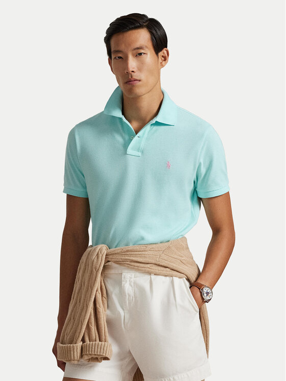 Polo Ralph Lauren Polo 710536856500 Turkusowy Slim Fit