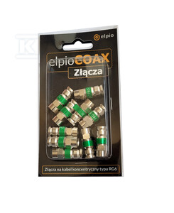elpioCOAX Złącza - zestaw złączy koncentrycznych 10x F6D-113 (ZZ02)