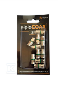 elpioCOAX Złącza - zestaw złączy koncentrycznych 10x F6-S1 (ZZ01)