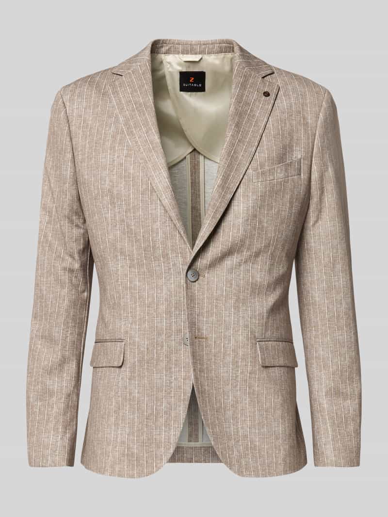 marynarka na 2 guziki o kroju slim fit z kieszeniami z patką model 'Nick'