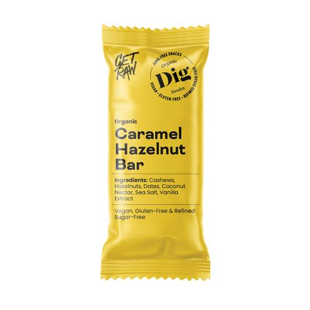 DiG Baton Caramel Hazelnut Bar 42 g - słodycze lub przekąska