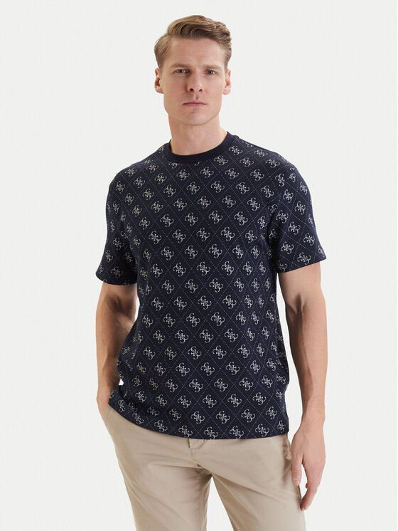 Guess T-Shirt 181533 Niebieski Classic Fit