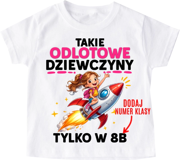 Koszulki dla koleżanek z klasy na Dzień kobiet z numer klasy (