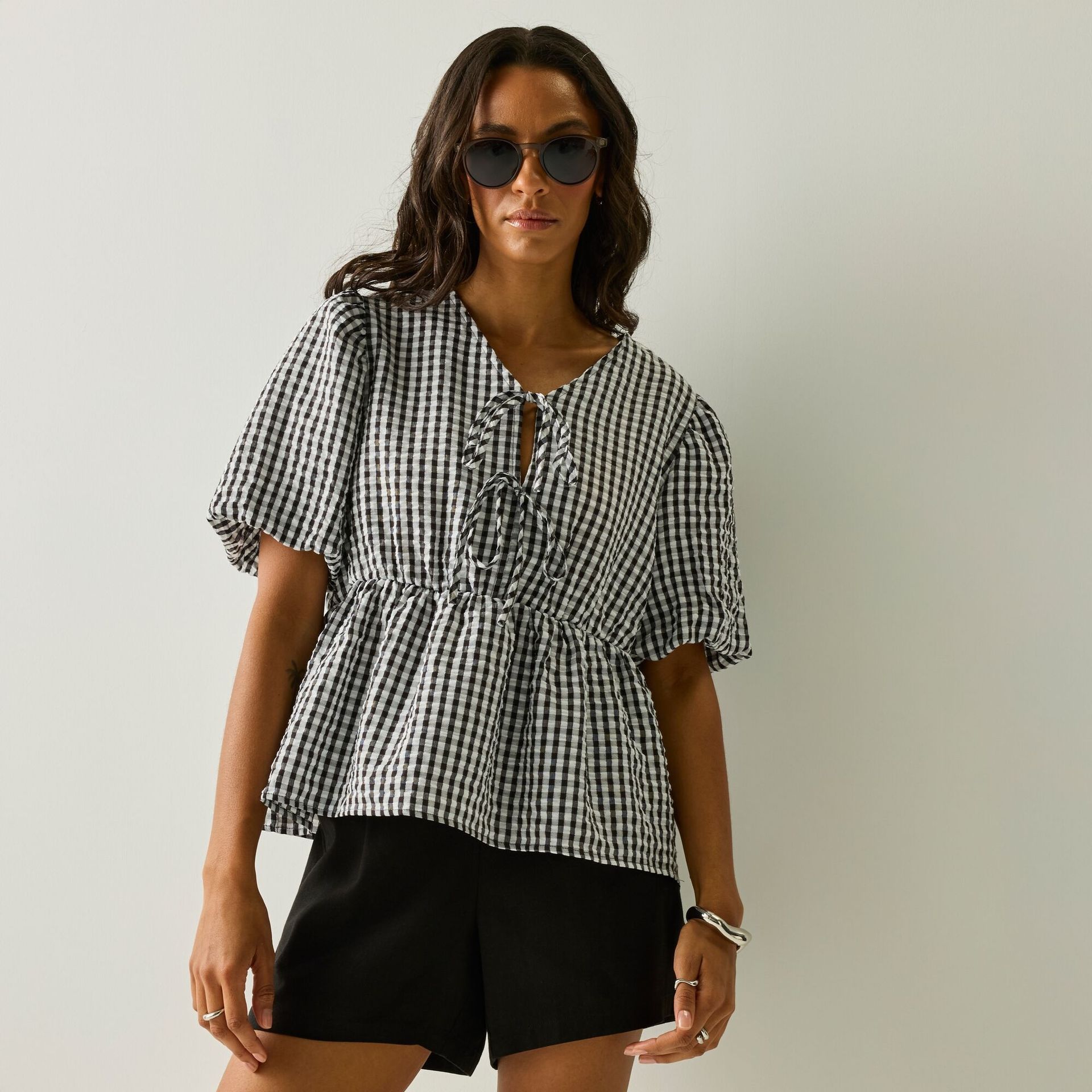 Regatta Life Bluzka damska Amor Monochrome Gingham, Rozmiar: 14