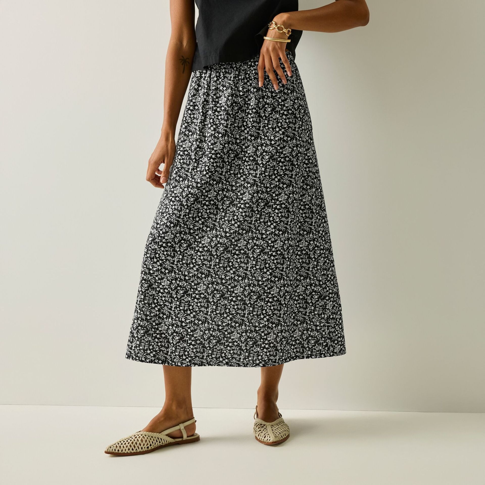 Regatta Life Spódnica damska Flamenca Monochrome Ditsy Bloom, Cotton, Rozmiar: 12