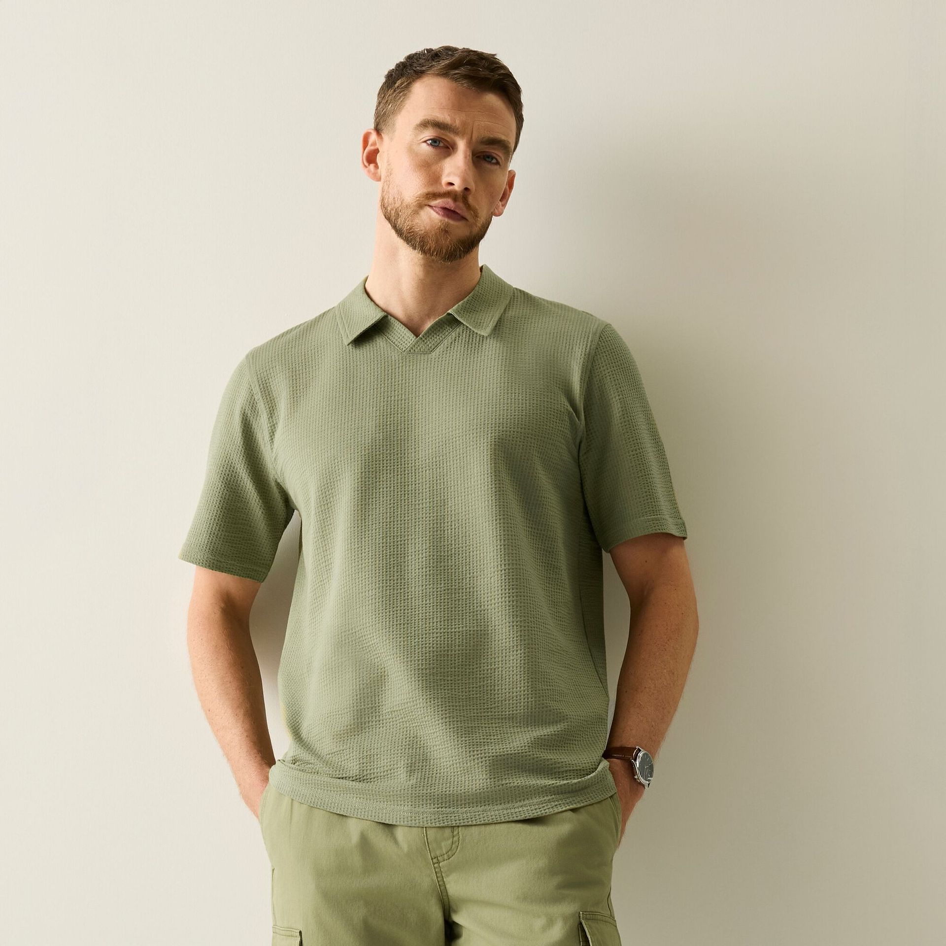 Regatta Life Koszulka polo męska Delray Oil Green, Cotton, Rozmiar: 4XL