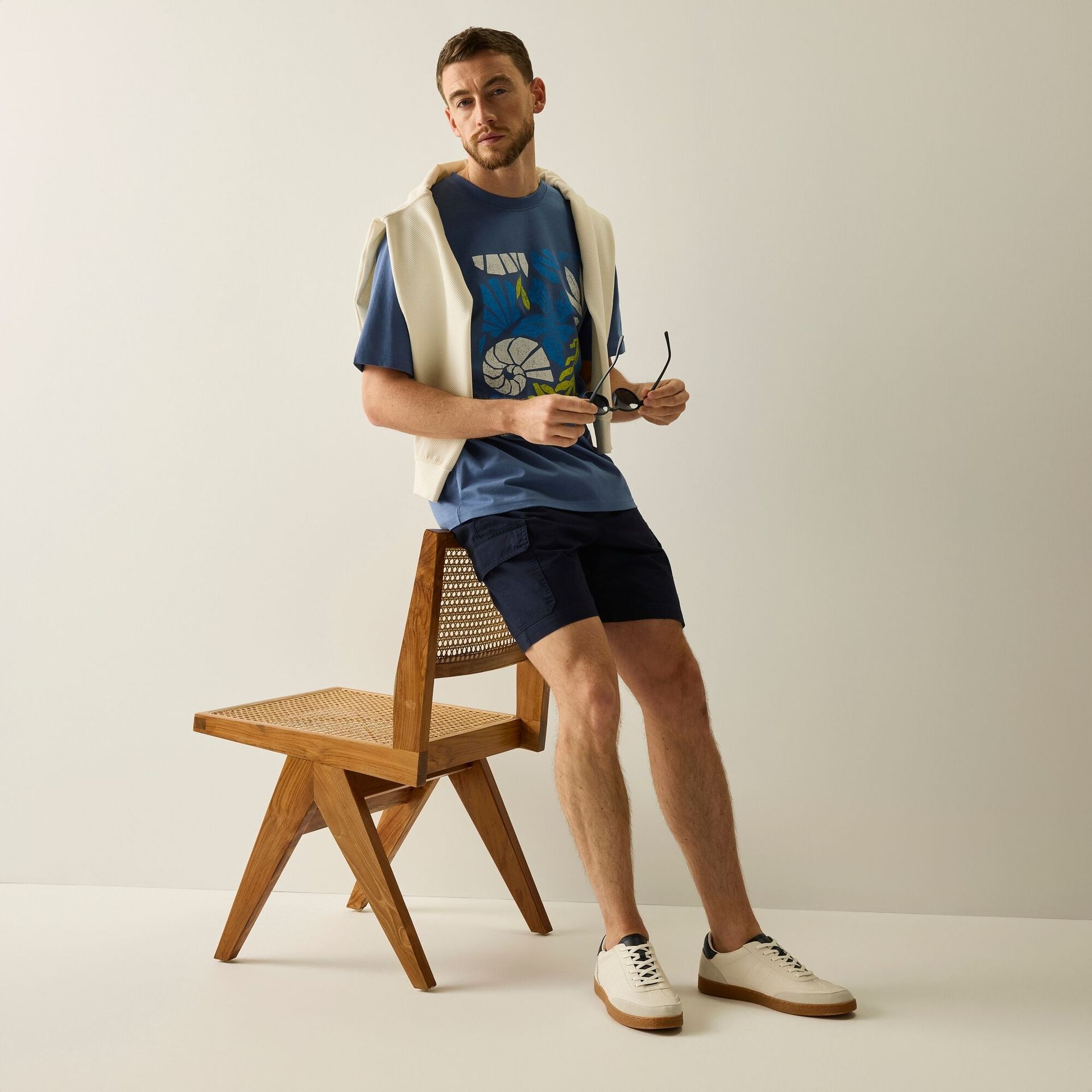 Regatta Life Koszulka męska Safi Slate Blue, Cotton, Rozmiar: 5XL