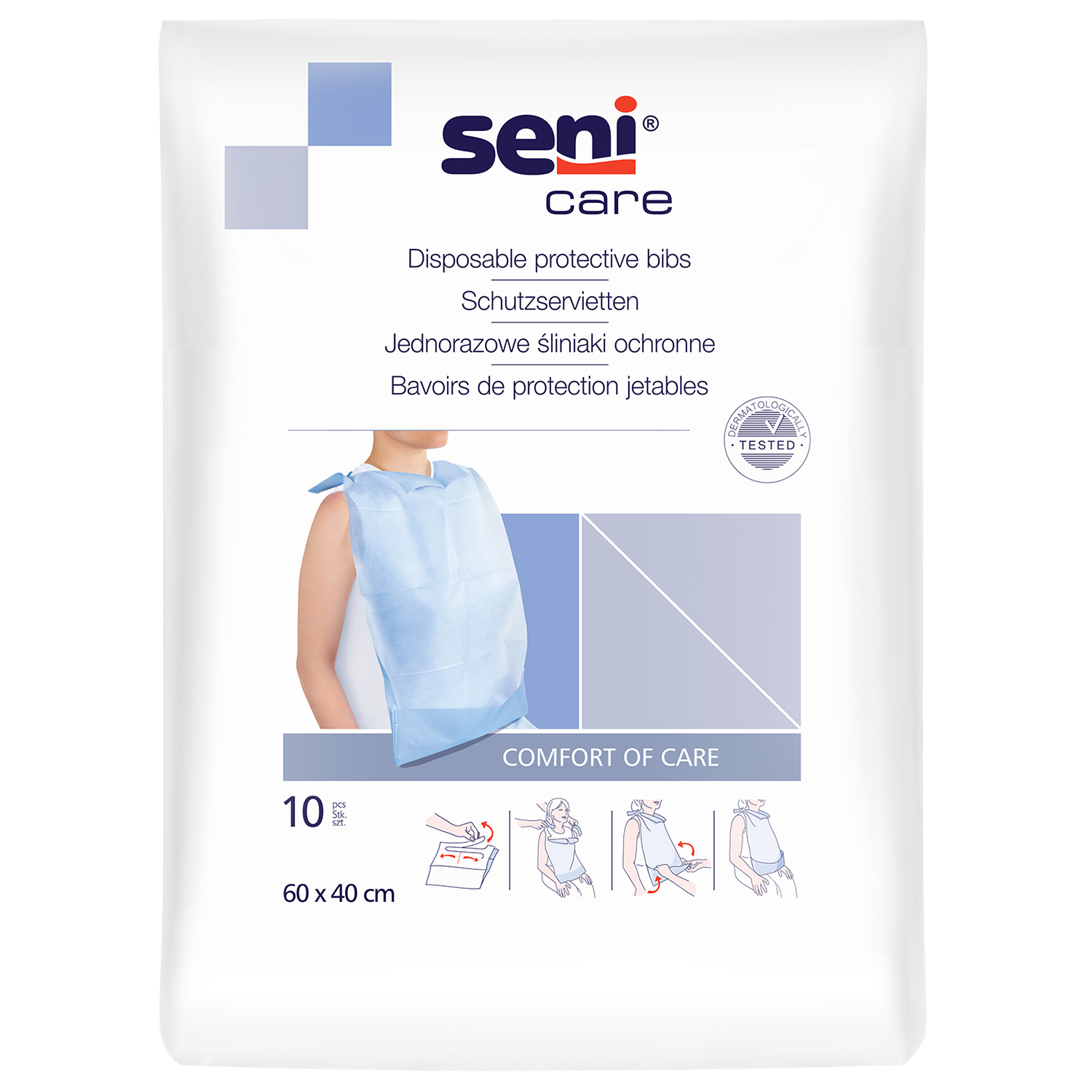 Seni Care, śliniaki dla dorosłych, 10 sztuk