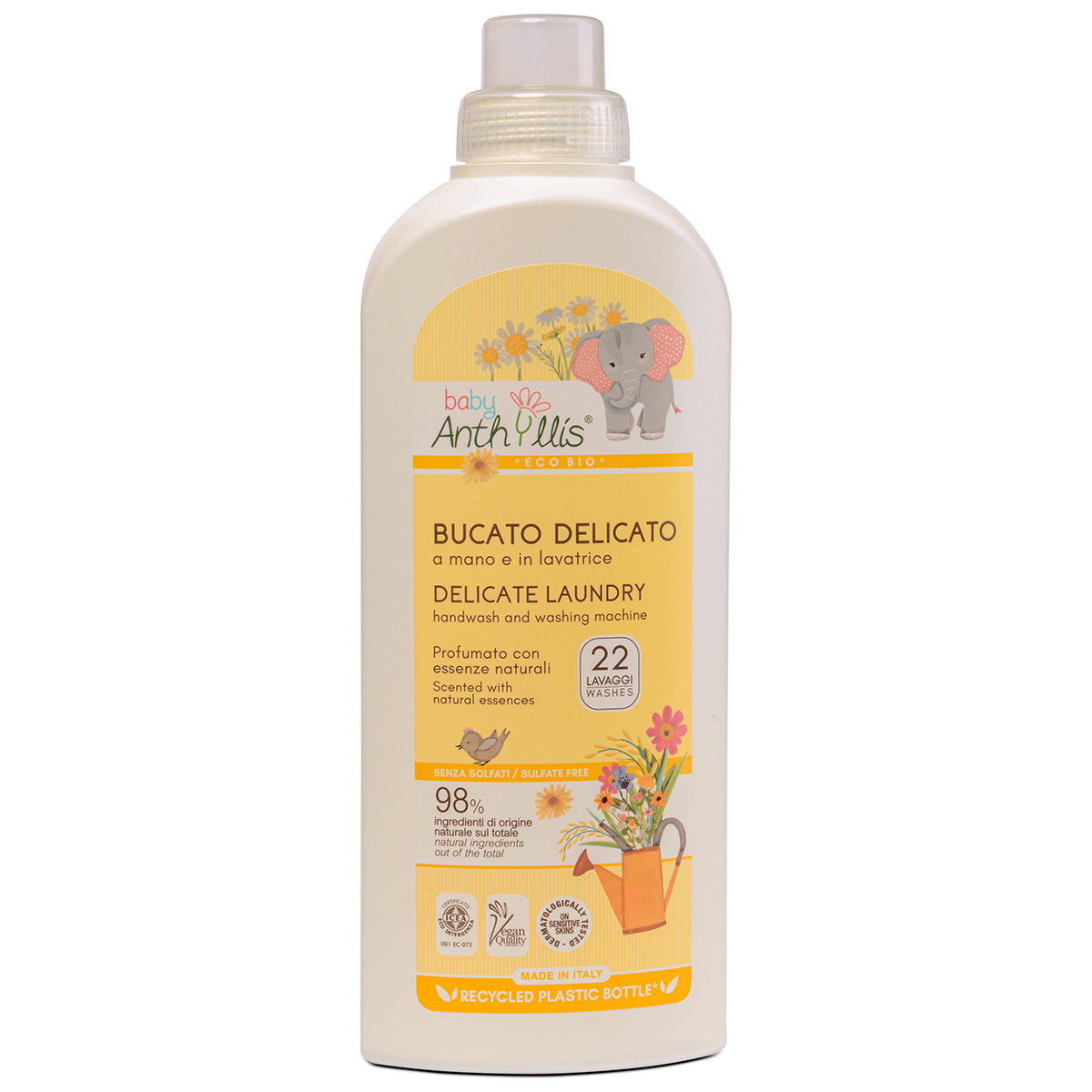 Anthyllis EcoBio, płyn do prania ubranek dziecięcych i niemowlęcych, od 1 miesiąca, 1 l