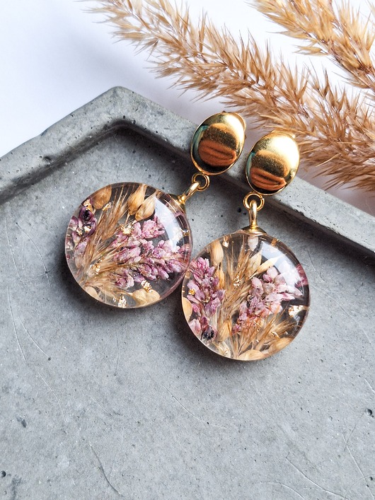 Kolczyki z polnymi kwiatami