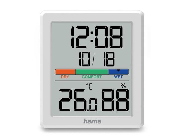 HAMA TERMOMETR HIGROMETR PAROS BIAŁY 4047443518330