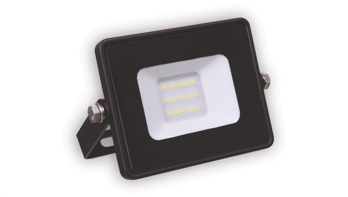 BESTSERVICE Naświetlacz PLATI 10W 1000lm 6000K IP65 czarny LFL101