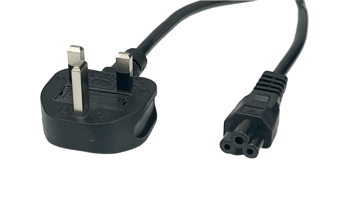 Przewód zasilający AC-UK IEC C5 2.5A - POSAC-C5-2A/UK15 czarny 1.5m