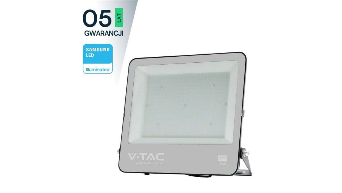 V-TAC Projektor LED 300W 34440lm 6500K Dioda SAMSUNG 115LM/W IP65 Czarny 23203
