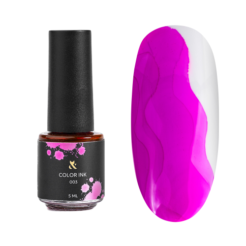 F.O.X Color Ink Blue 003 5ml - tusz do zdobień paznokci, fioletowy, akwarela