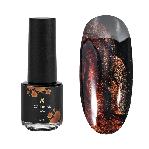 F.O.X Color Ink Blue 010 tusz do zdobień paznokci 5ml niebieski manicure