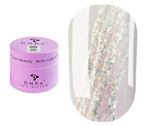 DNKa Gel Paste #0001 Czarna pasta żelowa do zdobień paznokci 5ml LED/UV