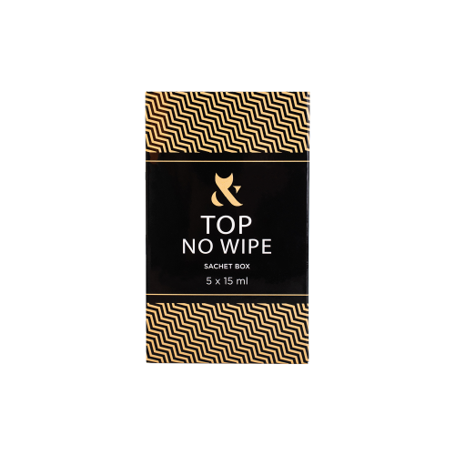 F.O.X Top No Wipe 5x15ml - Top hybrydowy bez przemywania, saszetki, CE